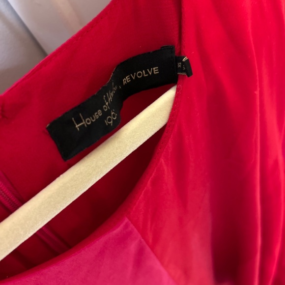 House of Harlow 1960 X Revolve XS pink and red blocked long sleeve Lotta dress - Picture 4 of 4